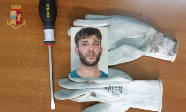 Furto in casa con cacciavite in viale Rapisardi: pregiudicato bloccato dai “Falchi” con la refurtiva in mano