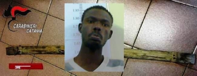 Entra in un terreno nel Catanese e scaccia via il proprietario con una mazza chiodata: senegalese in manette