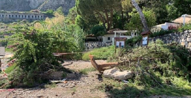 Taormina, tragedia sfiorata all’Isola Bella: ramo cade in spiaggia, 7 feriti