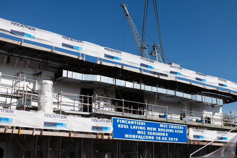 FINCANTIERI SVELA MSC SEASHORE, NAVE PIÙ GRANDE COSTRUITA IN ITALIA