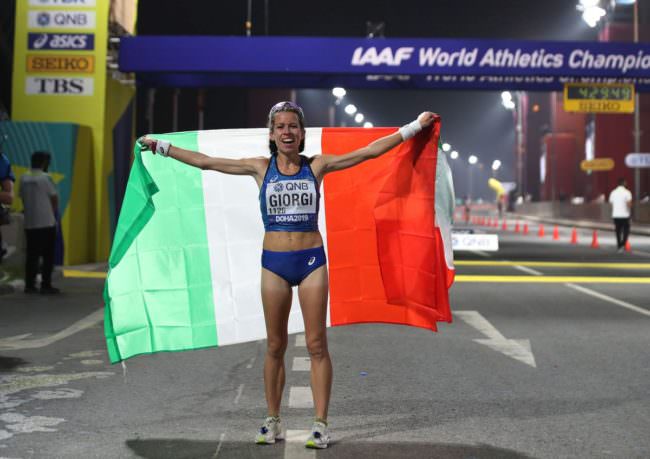 ELEONORA GIORGI BRONZO MONDIALE NELLA 50 KM MARCIA
