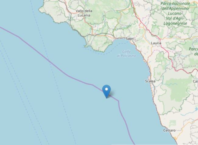 TRE SCOSSE DI TERREMOTO AL LARGO DELLA CALABRIA, LA PIÙ FORTE DI 4.4