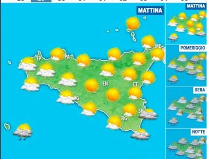 Meteo incerto in Sicilia: piogge, leggere schiarite e temperature in calo