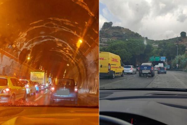 Incidente in tangenziale: lunghe code e traffico in tilt