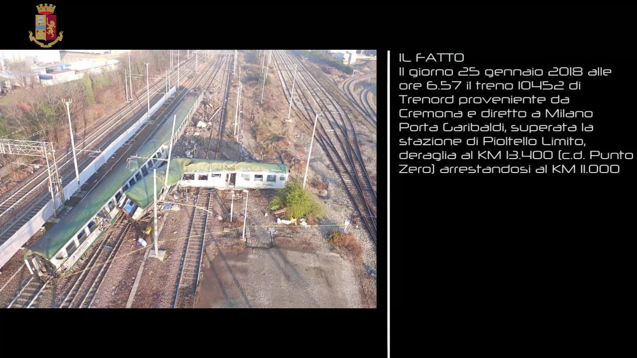 Incidente ferroviario di Pioltello, la ricostruzione in 3D