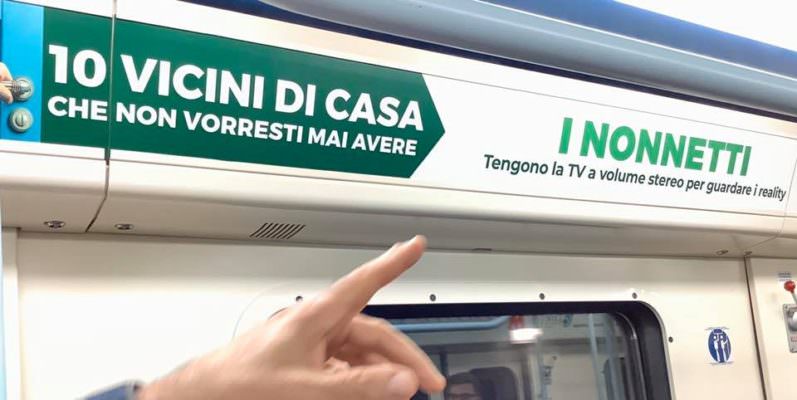 Catania, campagna pubblicitaria contro i “nonnetti”: pannelli rimossi dalle carrozze della Metropolitana