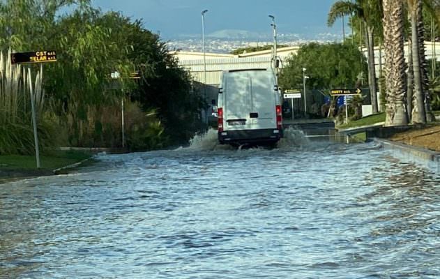 Pioggia e Zona Industriale, un binomio che trasforma le strade in fiumi. Dusty: “Una situazione indecorosa”