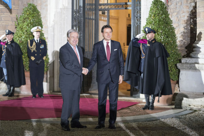 LIBIA, CONTE “PIENO SOSTEGNO ALL'ONU”