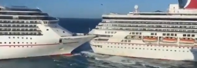 Crociera da incubo: scontro tra due navi, paura per i passeggeri