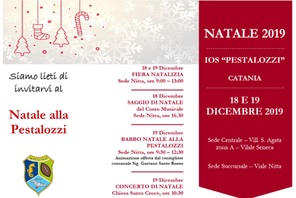 Natale alla “Pestalozzi” di Catania: l’Istituto si veste a festa con i molti eventi dedicati al Natale