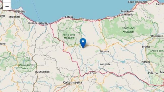 Sisma sulle Madonie, registrate diverse scosse di terremoto: la terra trema cinque volte in pochi minuti