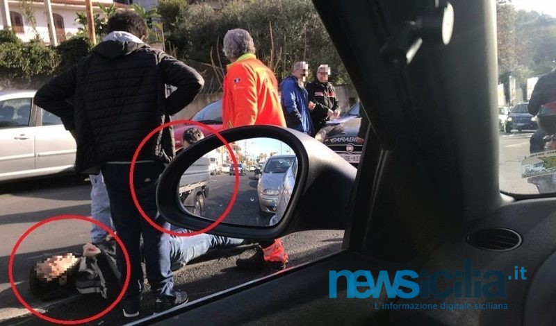 Panico nel Catanese, uomo in preda al dolore disteso in via Etnea: si segue la pista dell’incidente, traffico paralizzato