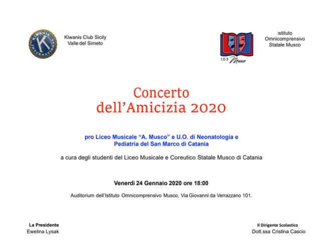 Arte e musica, tutto pronto per il “Concerto dell’Amicizia 2020″ dell'”Angelo Musco”: l’appuntamento è per domani