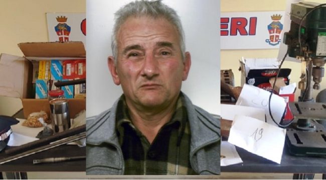 Nascondeva nel magazzino armi e munizioni che fabbricava in autonomia: un arresto nel Catanese