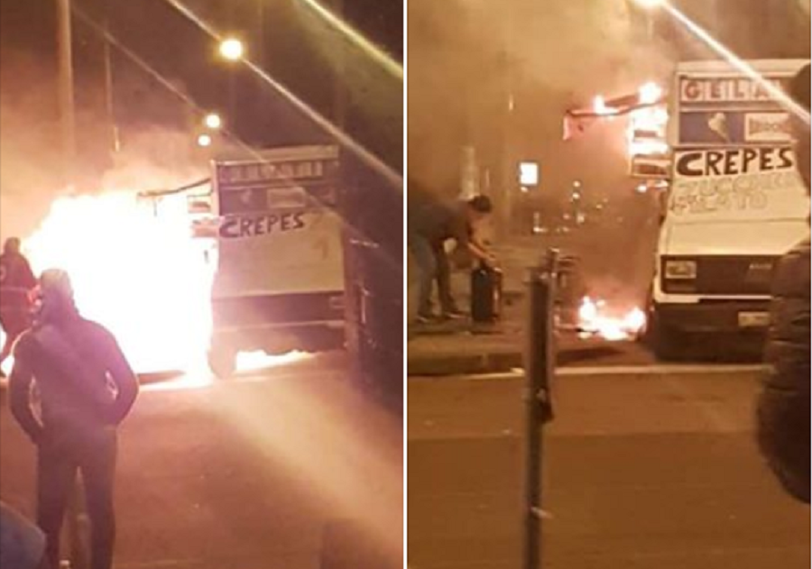 Strage sfiorata durante i festeggiamenti per San Sebastiano: camion a fuoco, fiamme minacciano il fercolo