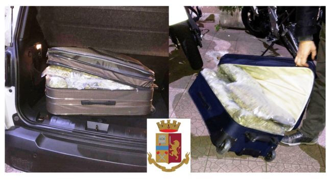 Bagagliaio dell’auto con 20 chili di marijuana, fermati due pusher al porto: per entrambi scattano le manette