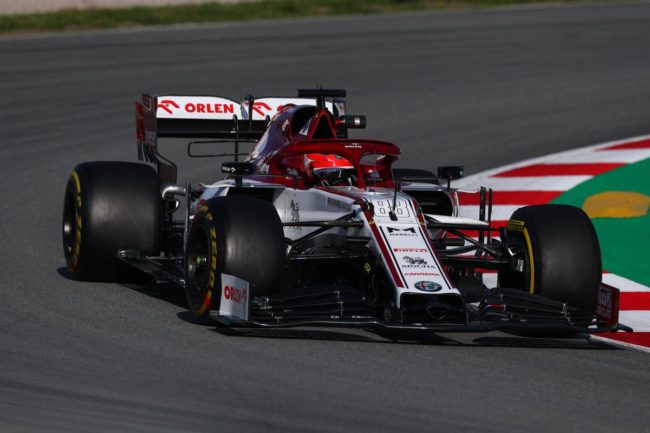 Test F1, miglior tempo per Kubica con l'Alfa Romeo a Barcellona