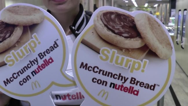 Anche a Napoli pane e Nutella nei McDonald’s