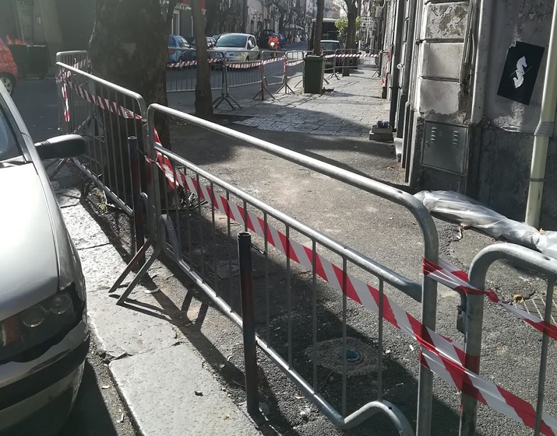 Crollo palazzina in via Plebiscito: transennata l’intera zona per il passaggio del fercolo di Sant’Agata