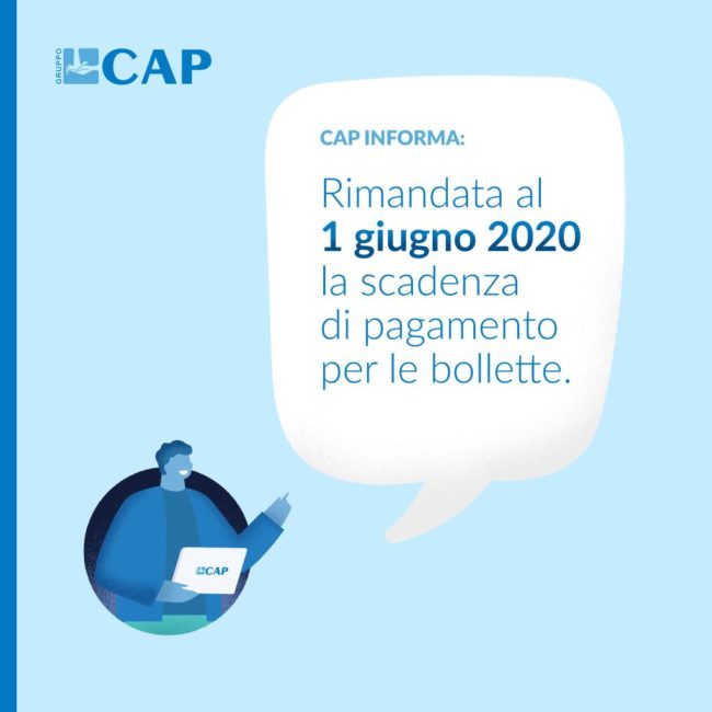 Milano, scadenza bollette CAP nella citta' metropolitana slitta a giugno