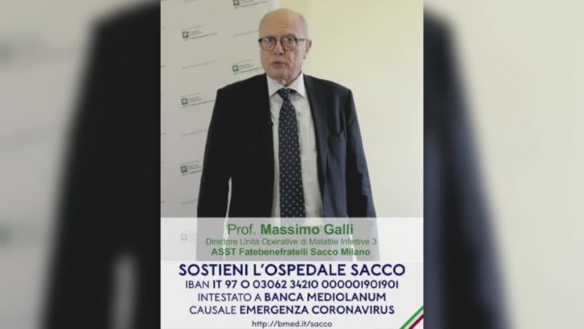 Coronavirus, una raccolta di fondi per l’Ospedale Sacco
