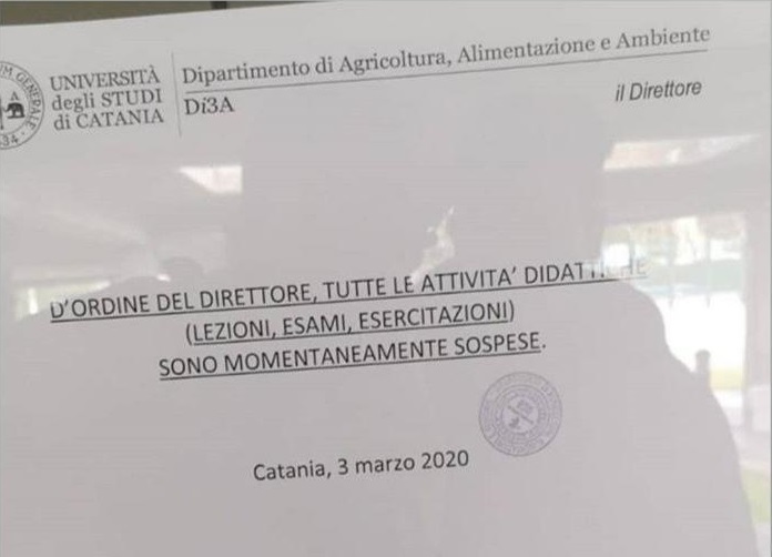Coronavirus, confermati tre docenti positivi a Catania. Rettore Priolo: “Sedi chiuse fino a sabato 7 marzo”
