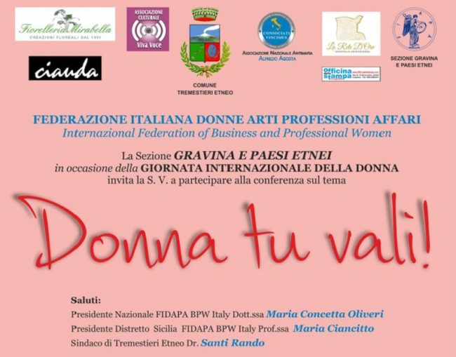 Catania, giornata internazionale della donna cancellata per il Coronavirus: salta l’incontro “Donna tu Vali!”