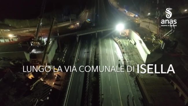 In Lombardia concluse le operazioni di varo del cavalcavia di Civate