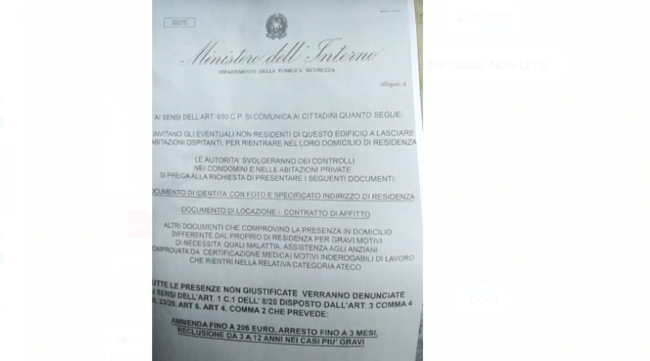 Falso avviso del Ministero dell’Interno nei condomini: “Lascino casa i non residenti”