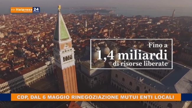 Cdp, dal 6 maggio rinegoziazione mutui enti locali