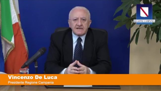 De Luca “Basta lezioni al Sud”