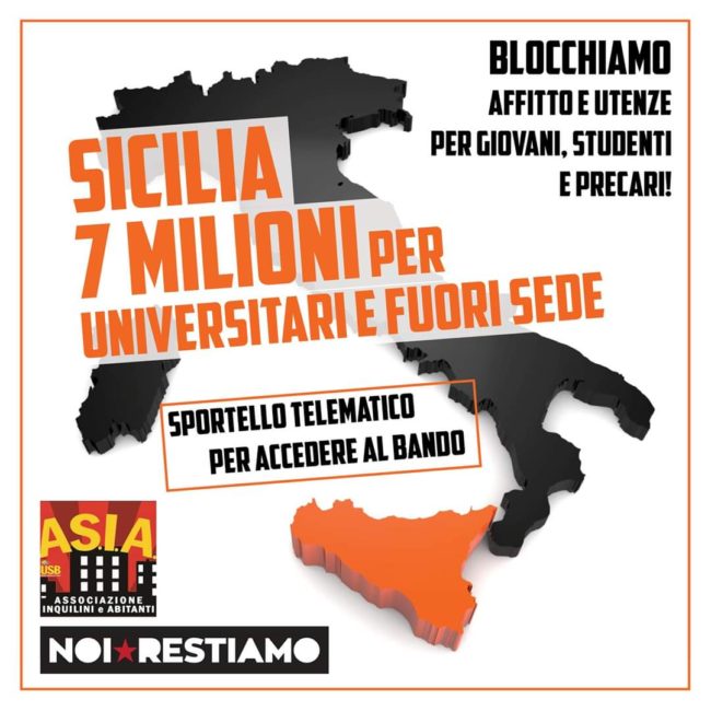 Giovani fuori sede, “Noi Restiamo” e ASIA-USB aprono sportello e rilanciano: “Vogliamo il blocco degli affitti”