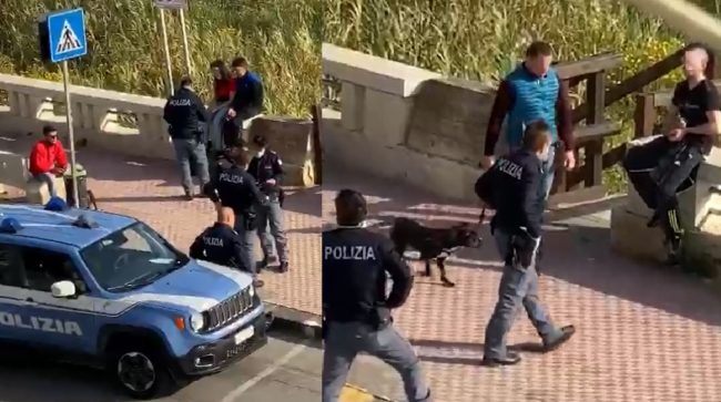 Sorpresi a passeggiare coi cani al lungomare: in 7 fermati e multati dopo tentativo di fuga – FOTO