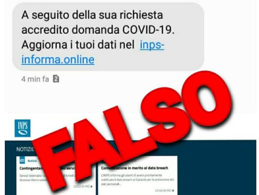 Falso sms dell’Inps per rubare i dati degli utenti: l’allarme lanciato dalla polizia