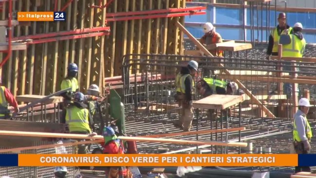 Coronavirus, disco verde per i cantieri strategici