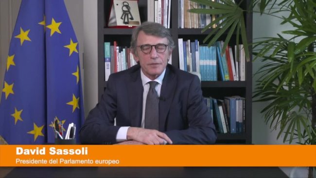 Coronavirus, Sassoli “I Governi europei siano all’altezza della sfida”