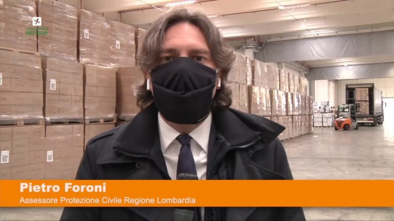 Lombardia, in consegna altri 3,6 milioni di mascherine