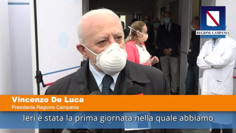Campania, De Luca “Evitiamo assembramenti o si riaccende epidemia”