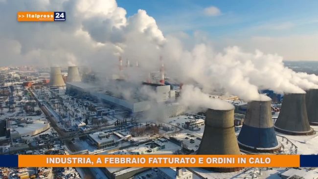 Industria, a febbraio fatturato e ordini in calo
