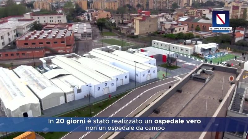 Ecco come e’ stato realizzato il covid center a Napoli