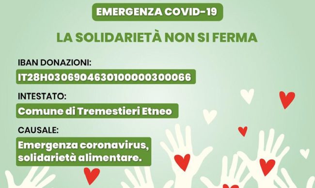 Emergenza Coronavirus, anche il Comune di Tremestieri Etneo in prima linea per aiutare i cittadini bisognosi