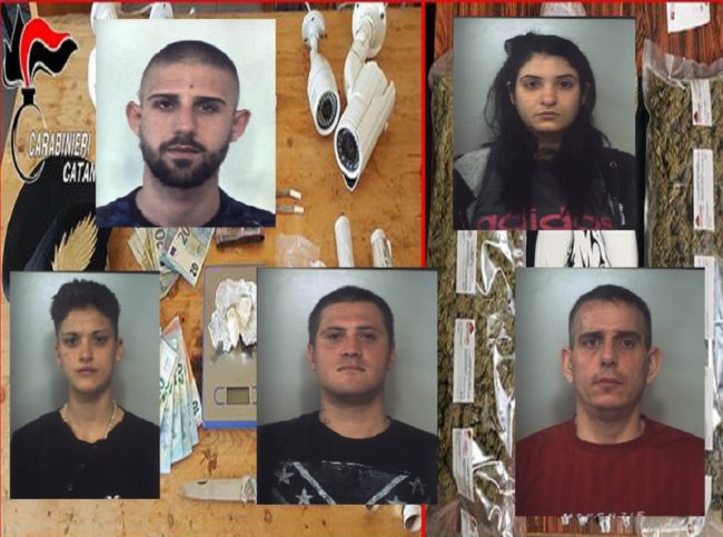 Droga a San Giorgio e San Giovanni Galermo: 5 arresti per spaccio – NOMI e FOTO