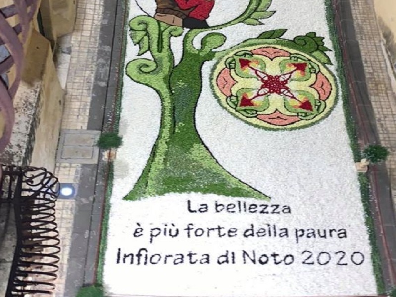 Infiorata di Noto 2020: in silenzio, ma con le musiche di Mario Incudine e la partecipazione di Leo Gullotta e Chiara Ferragni