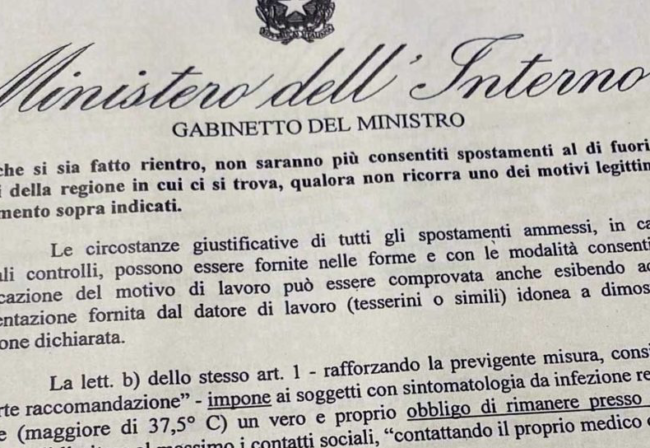 Fase 2, Viminale ai Prefetti: “Equilibrio tra applicazione delle misure e benessere dei cittadini”