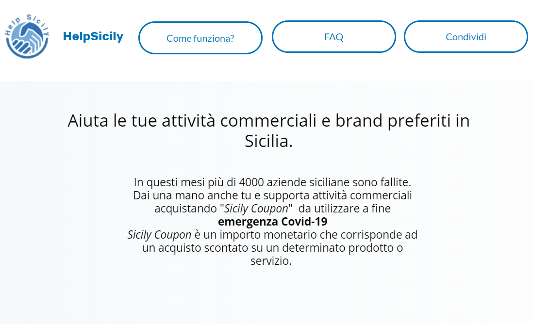 HelpSicily, la piattaforma online senza scopo di lucro per aiutare le aziende siciliane a rialzarsi
