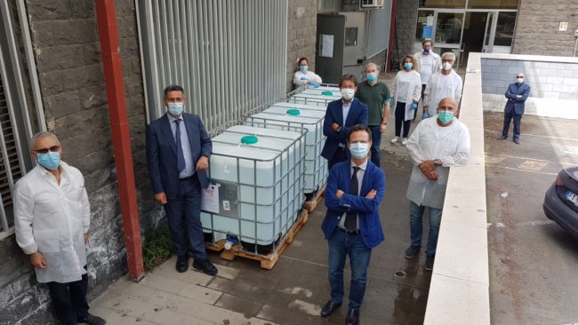 Gel igienizzante dall’Università di Catania a Bergamo e Somaglie. “Una Sicilia solidale che unisce”