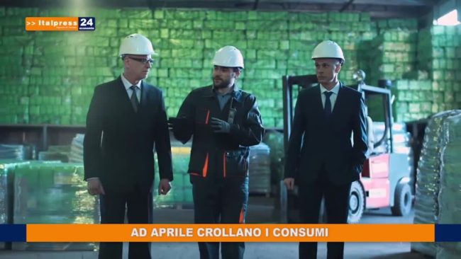 Ad aprile crollano i consumi