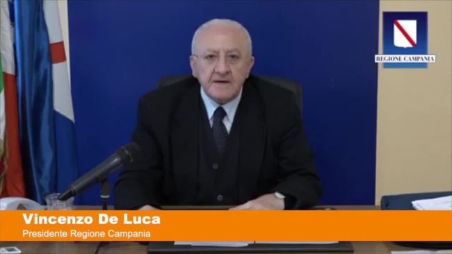 De Luca “I rientri in Campania sono sotto controllo”