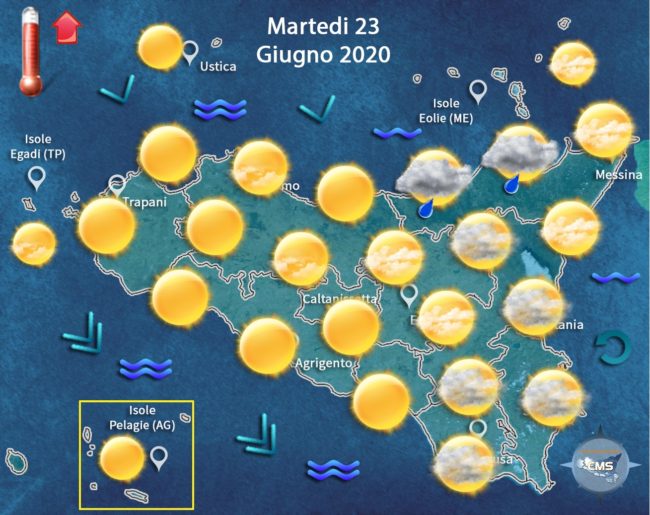 Meteo, temperature in lieve aumento su tutta l’Isola con punte fino a 29 gradi