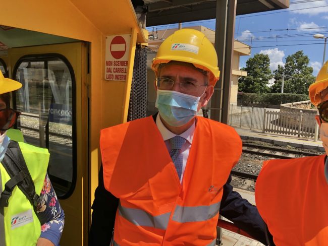 Catania, sopralluogo dell’assessore Falcone alla Metro: “Entro settembre la viabilità tornerà alla normalità”